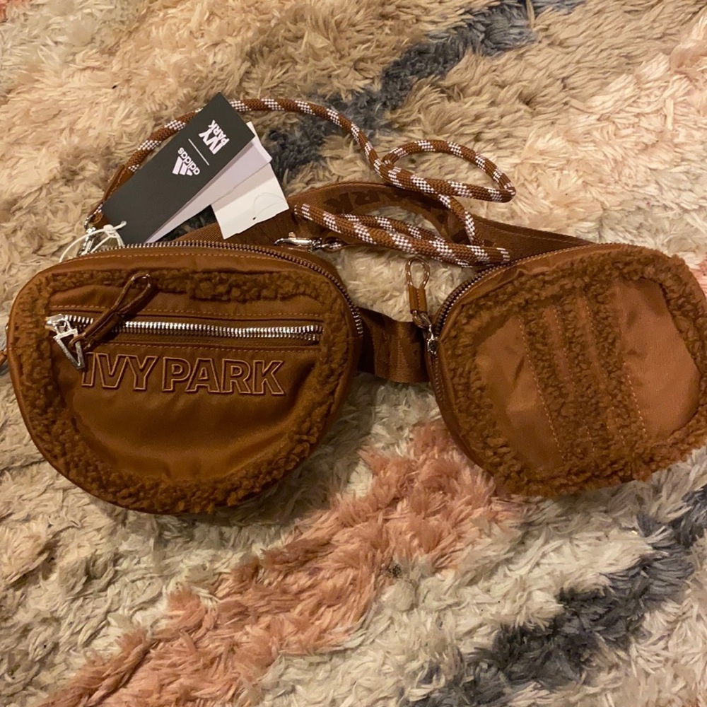 Ivy Park Icy Park Adidas Brown fleece belt bag